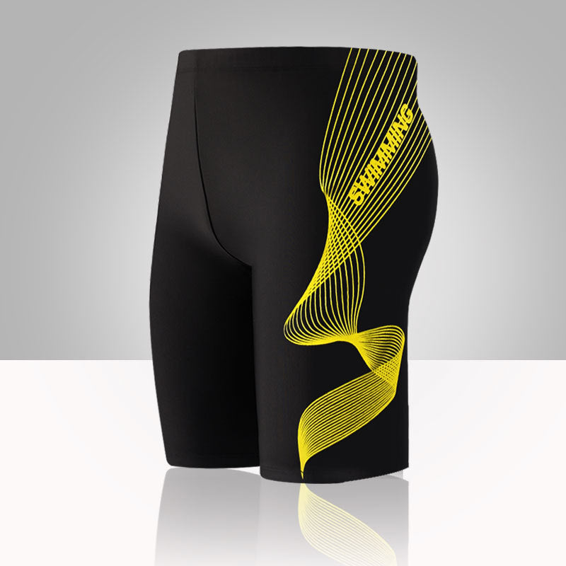 Wholesale Men's Five Points Swim Trunks Boxer Anti-Embarrassment Quick-drying Large Swimwear